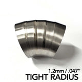 Ticon Industries 3in Dia 1.14D Tight Rad 90Deg Bend 1.2mm/.047in Pre Welded Titanium Pie Cut - 10pk