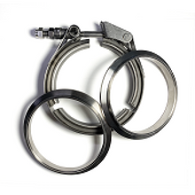 Load image into Gallery viewer, Stainless Bros 3.0in SS304 V-Band Quick Release Clamp Assembly (2 Flanges/1 Clamp)