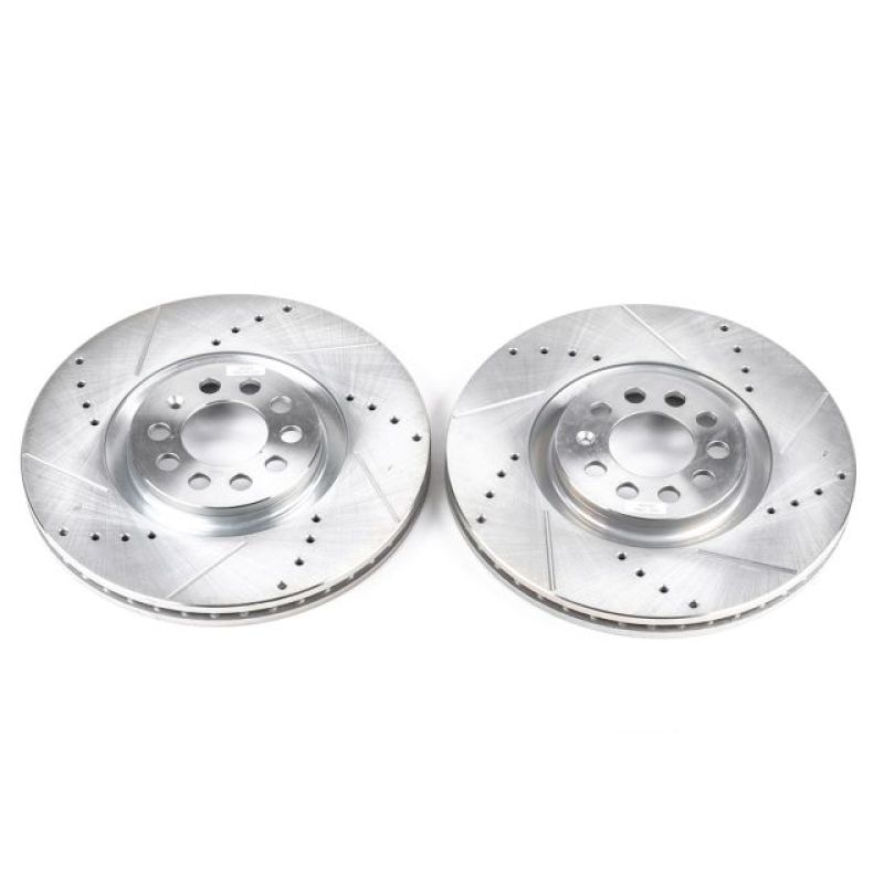 Power Stop 99-06 Audi TT Front Evolution Drilled & Slotted Rotors - Pair