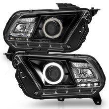 Load image into Gallery viewer, ANZO 2010-2014 Ford Mustang Projector Headlights w/ Halo Black (CCFL)