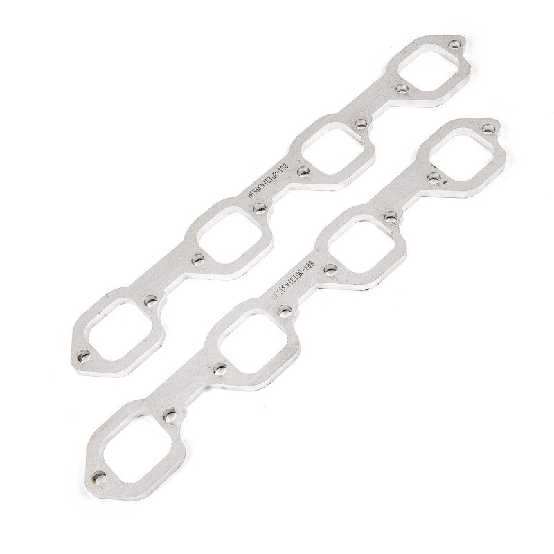 Stainless Works SBF Victor Senior Heads Square Port Header 304SS Exhaust Flanges 1-7/8in Primaries