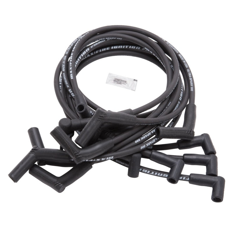 Edelbrock Spark Wire Set SBF 83-96 500 Ohm Resistance Black (Set of 10)
