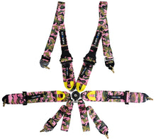 Load image into Gallery viewer, NRG FIA 6pt 2in. Shoulder Belt for HANS Device/ Rotary Cam Lock Buckle/ 3in. Waist Belt - Pink Camo