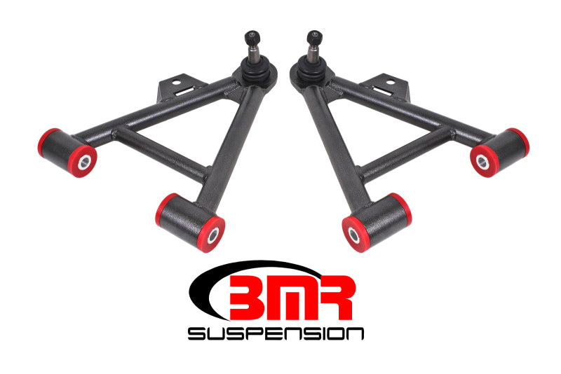 BMR 79-93 Mustang Lower Non-Adj. A-Arms (Coilover Only) w/ Tall Ball Joint (Poly) - Black Hammertone