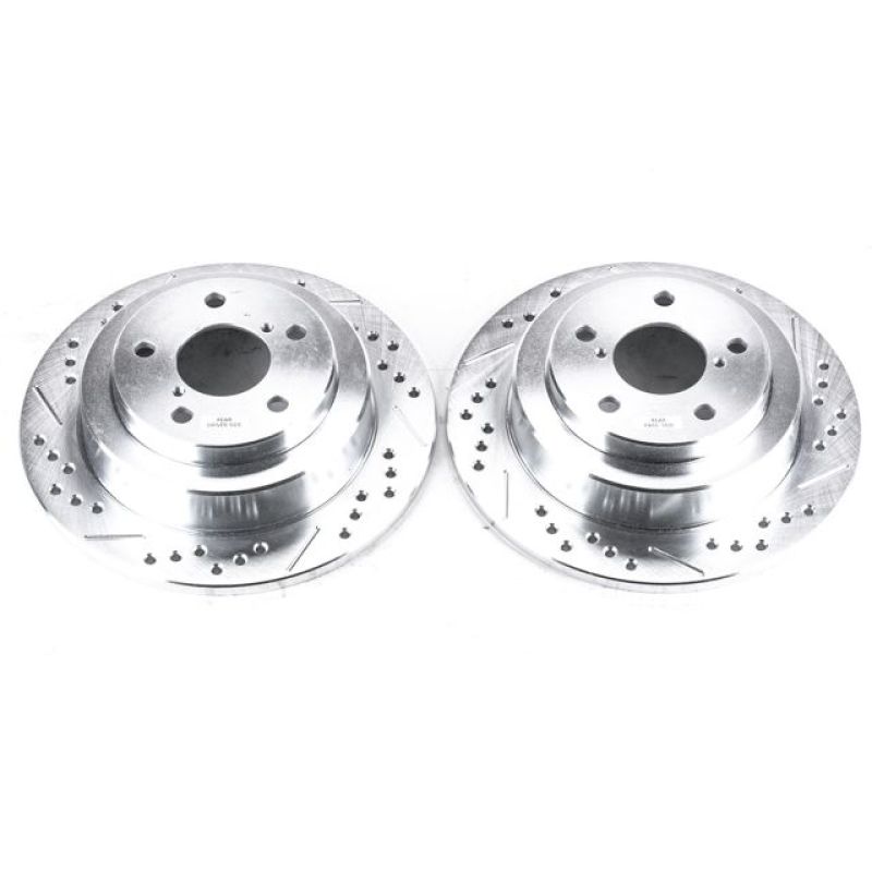 Power Stop 05-06 Saab 9-2X Rear Evolution Drilled & Slotted Rotors - Pair