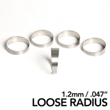 Load image into Gallery viewer, Ticon Industries 3.5in 45 Degree 1.65D CLR Loose Radius 1.2mm/.047in Wall Titanium Pie Cuts - 5pk