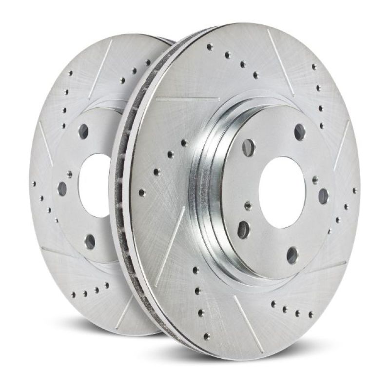 Power Stop 89-96 Nissan 240SX Front Evolution Drilled & Slotted Rotors - Pair