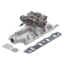 Load image into Gallery viewer, Edelbrock Manifold And Carb Kit Performer RPM Small Block Ford 289-302 Natural Finish