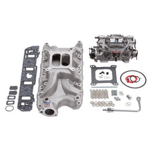 Load image into Gallery viewer, Edelbrock Manifold And Carb Kit Performer RPM Small Block Ford 289-302 Natural Finish