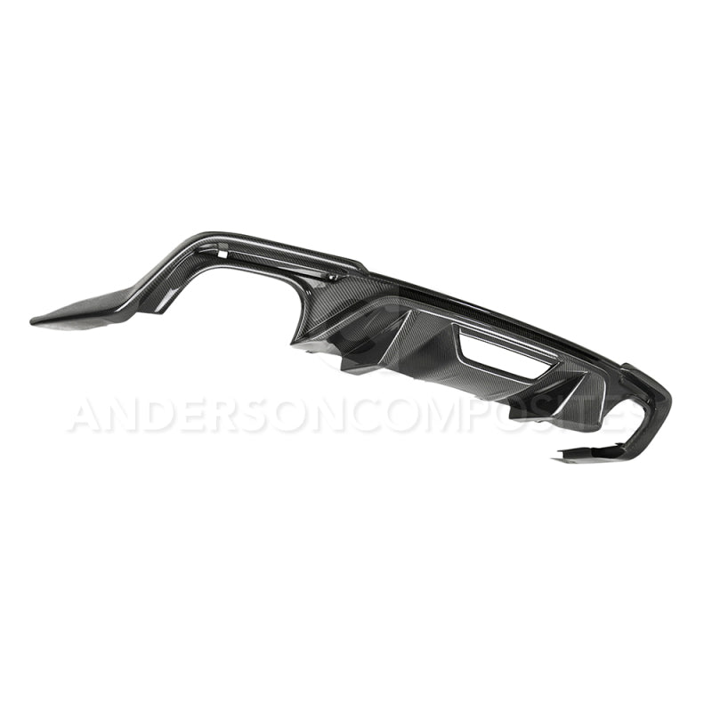 Anderson Composites 2018 Ford Mustang GT Type-OE Carbon FIber Quad Tip Rear Diffuser