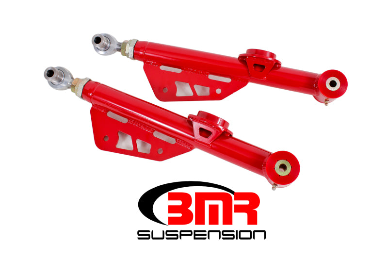 BMR 99-04 Mustang On-Car Adj. Lower Control Arms / Rod End Combo (Polyurethane) - Red