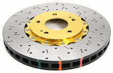 Load image into Gallery viewer, DBA 03-05 Evo 8/9 Front Drilled &amp; Slotted 5000 Series 2 Piece Rotor Assembled w/ Gold Hat