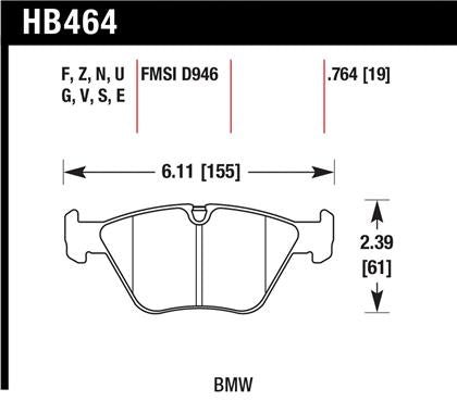 Hawk E46 BMW 330Ci DTC-60 Race Front Brake Pads
